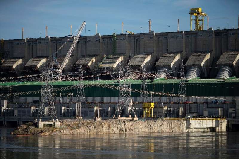 View of the Belo Monte Hydroelectric Power Plant in Altamira, Para State, Brazil